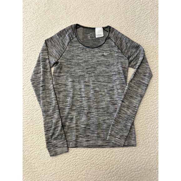 Nike Womens Dri Fit Knit Long Sleeve Running Top Shirt Small - Picture 1 of 9